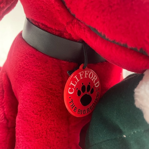Vintage Clifford The Big Red Dog Christmas Plush Stuffed Animal Toy 12" - Picture 6 of 6
